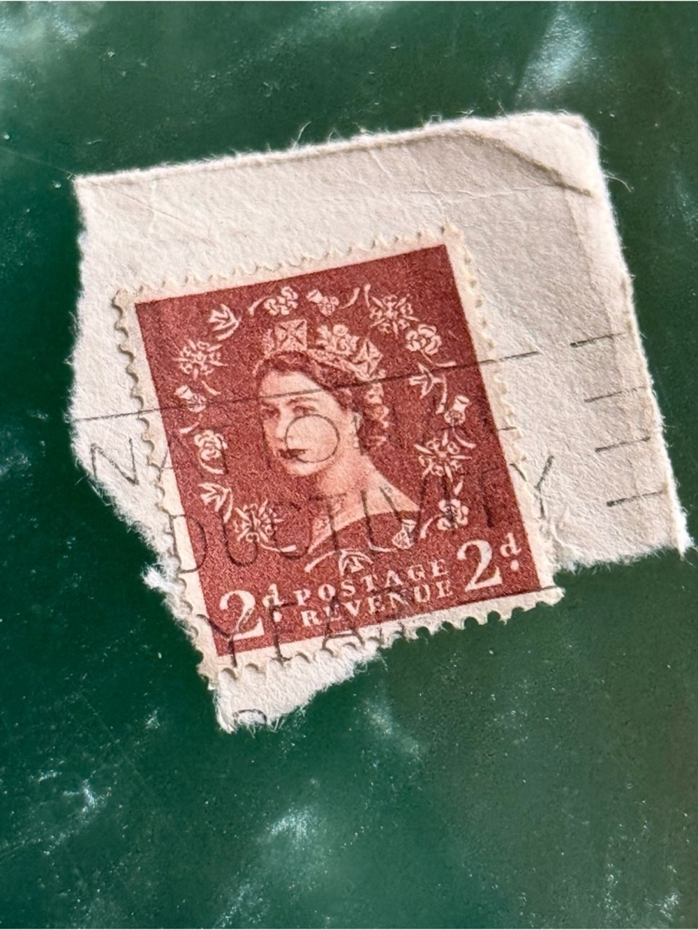 Vintage - Queen Elizabeth II 2d Postage Revenue Brown Collectible Postage Stamp